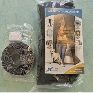 Flux Phenom Self-closing Polyester Magnetic Screen Door For 36"x80"